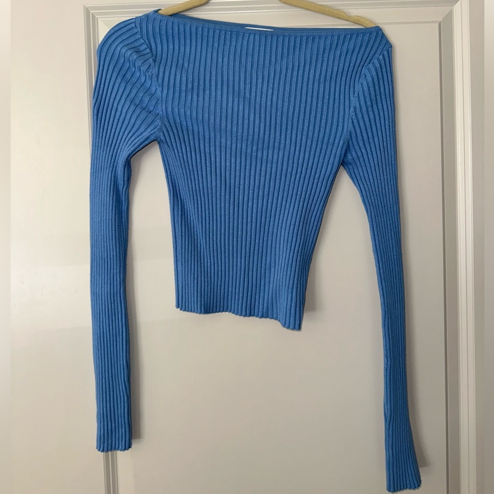 H&M Rib Knit Boat-Neck Top